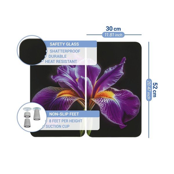 Kryty na sporák v súprave 2 ks z tvrdeného skla 52x30 cm Abdeckplatte  – Wenko-image-4