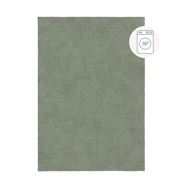 Zelený umývateľný koberec z recyklovaných vlákien 120x170 cm Fluffy – Flair Rugs