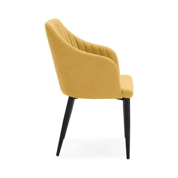 Žlté čalúnené jedálenské kreslá v súprave 2 ks Nadi – Marckeric-image-3