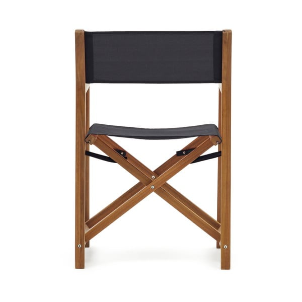 Čierna/drevená záhradná stolička Thianna - Kave Home-image-4