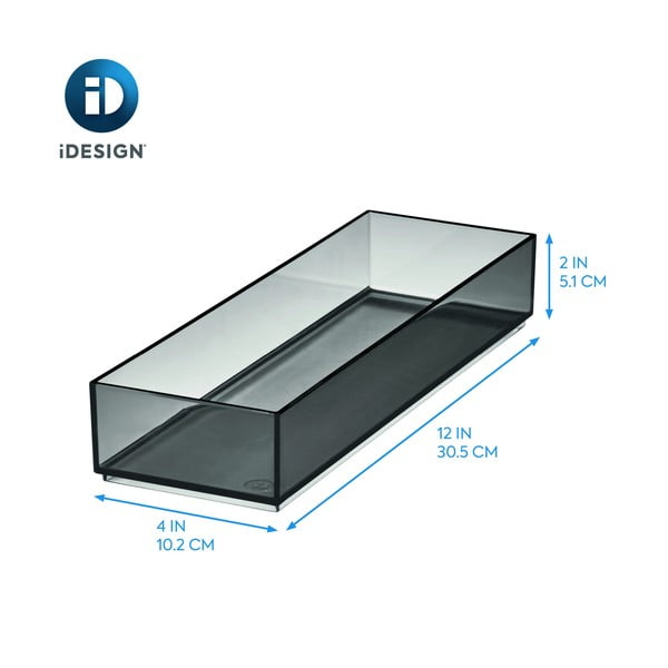 Matne čierny kúpeľňový organizér na kozmetiku z recyklovaného plastu - iDesign-image-4