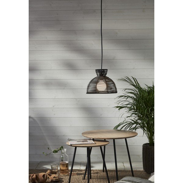 Čierne vonkajšie tienidlo na stropné svietidlo Star Trading Runde, ø 26 cm-image-2