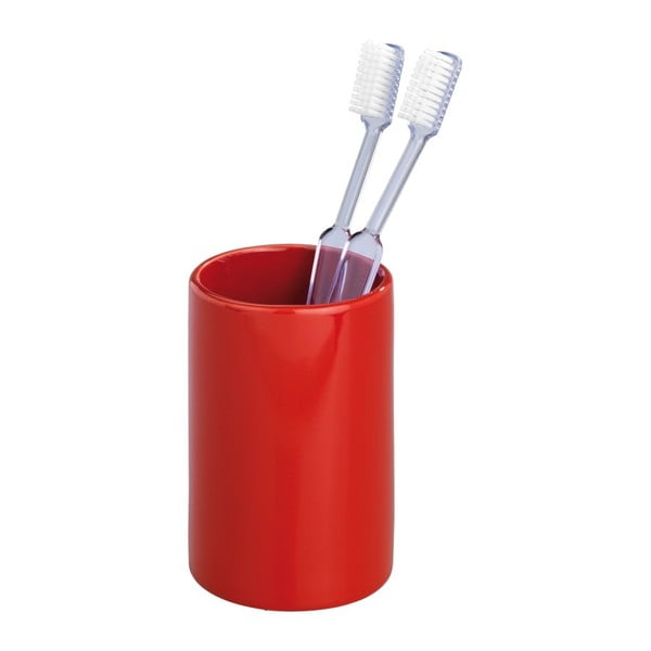 Červený pohárik na zubné kefky Wenko Polaris Red