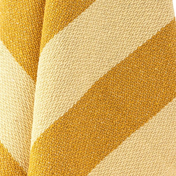 Žltá deka z recyklovanej bavlny 130x160 cm Frello – Bloomingville-image-4