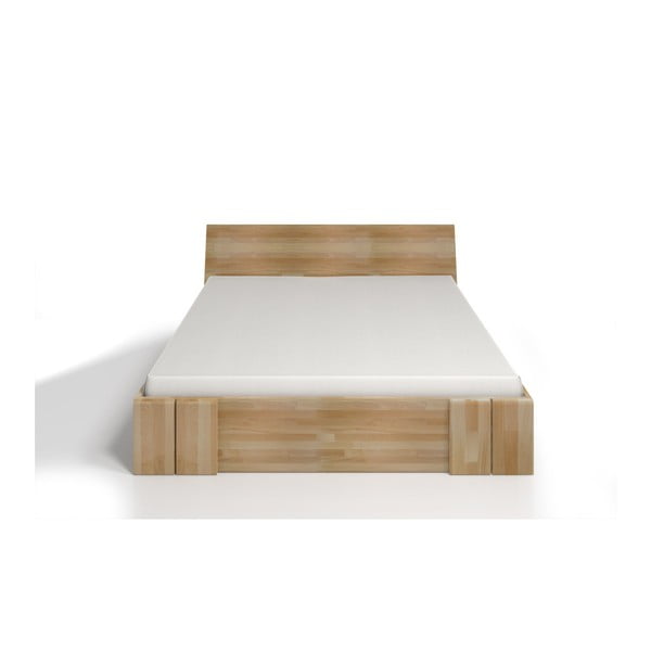 Dvojlôžková posteľ z bukového dreva so zásuvkou SKANDICA Vestre Maxi, 160 × 200 cm-image-1