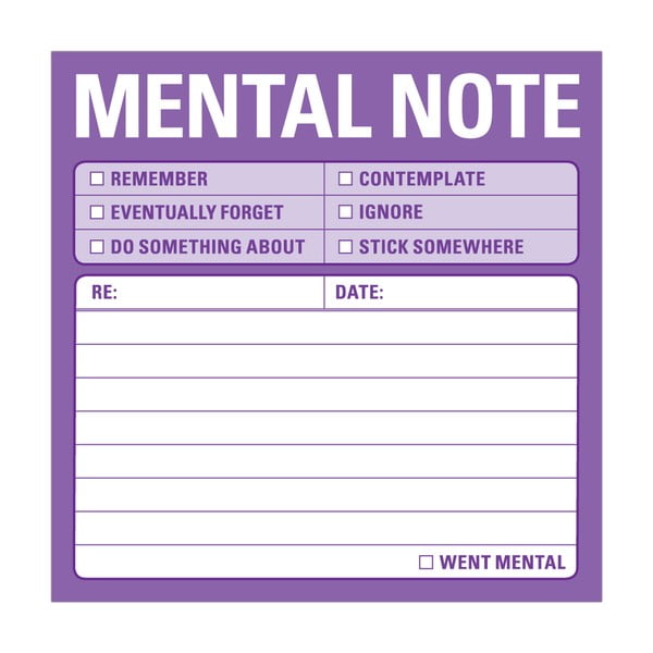 Lepiace papieriky Mental Note