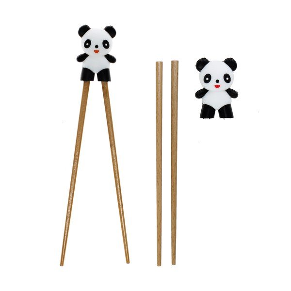Drevené detské tréningové paličky v prírodnej farbe Panda – Rex London-image-3