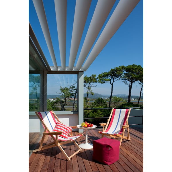 Vankúš Lona 60x40 cm, červeno-modré prúžky-image-3