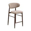 Béžová/tmavohnedá čalúnená barová stolička (výška sedadla 65 cm) Levanto – House Nordic