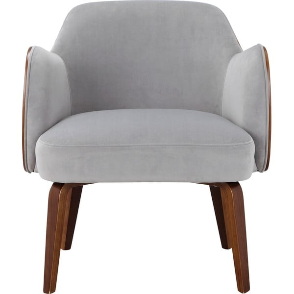 Sivé zamatové kreslo Haruko - Støraa-image-1