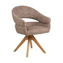 Hnedé čalúnené jedálenské kreslo s podrúčkami Dover – House Nordic