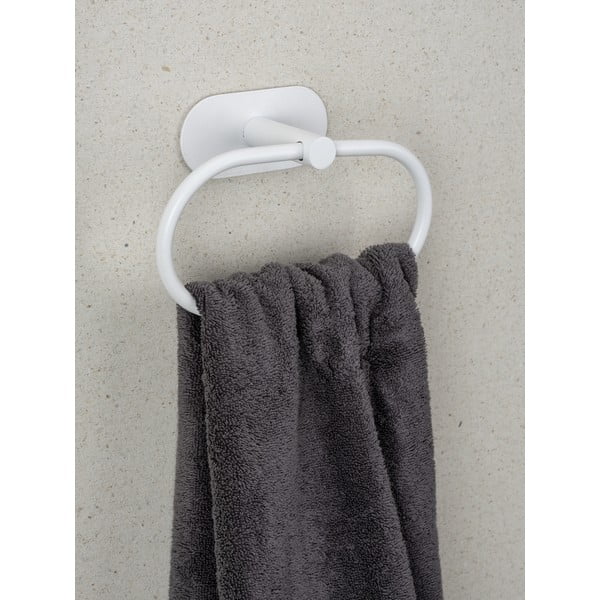 Biely samodržiaci držiak na uteráky z nehrdzavejúcej ocele Orea – Wenko-image-1