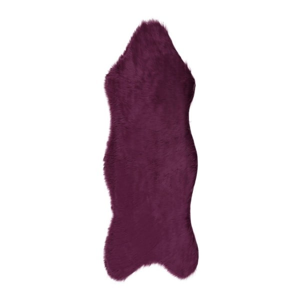 Fialový behúň z umelej kožušiny Pelus Purple, 75 × 200 cm