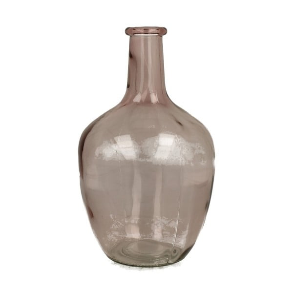 Ružová sklenená dekoratívna váza Duo Gift Louise, výška 25 cm