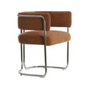 Svetlohnedé čalúnené jedálenské kreslo s podrúčkami Adante – Light & Living