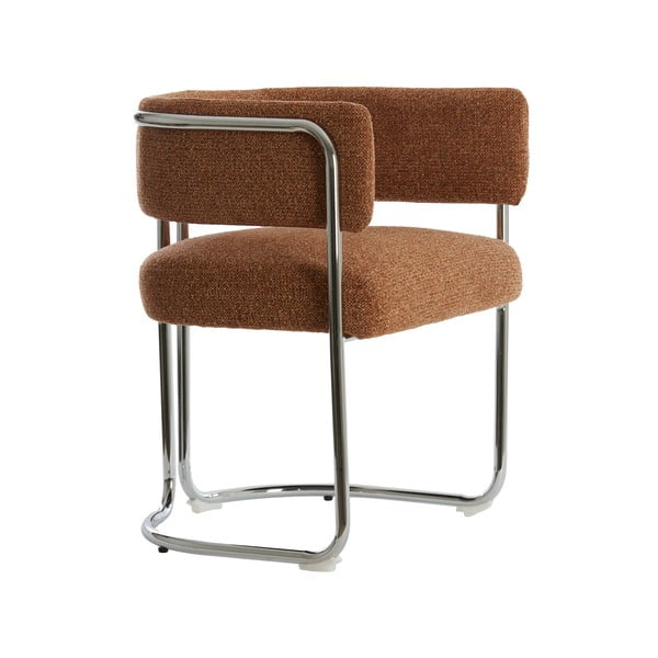 Svetlohnedé čalúnené jedálenské kreslo s podrúčkami Adante – Light & Living