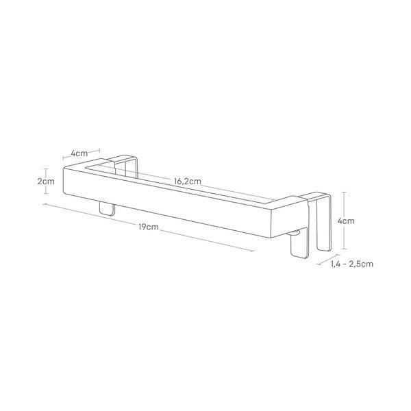 Čierny závesný držiak na kuchynské utierky Tower – YAMAZAKI-image-4