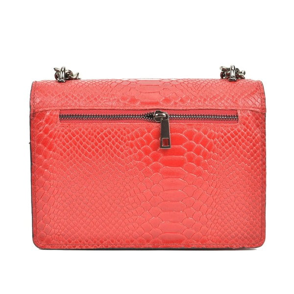 Červená kožená listová kabelka Renata Corsi Fiona-image-1