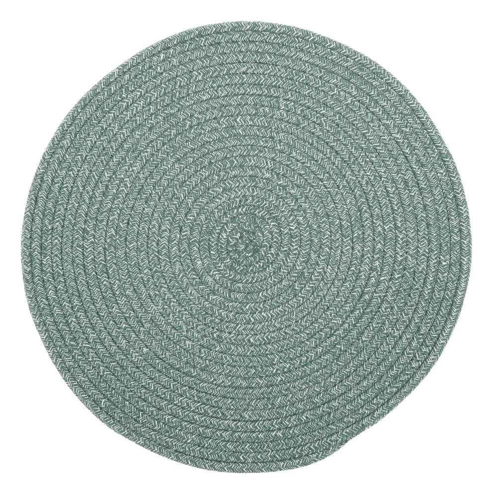 Zelené prestieranie s prímesou bavlny Tiseco Home Studio, ø 38 cm