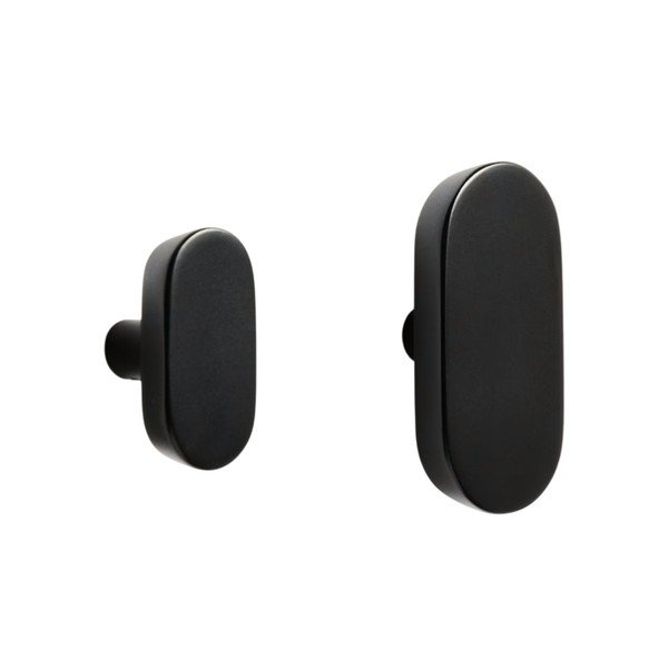 Čierne nástenné háčiky v súprave 2 ks z bukového dreva Arely – Kave Home