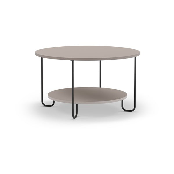 Sivý okrúhly konferenčný stolík ø 80 cm Tonka – Marckeric-image-2
