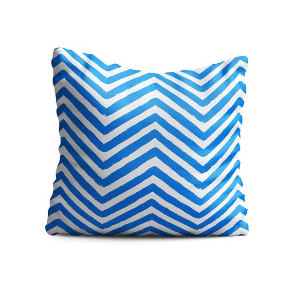 Detský vankúš OYO Kids Blue Zig Zag, 40 x 40 cm
