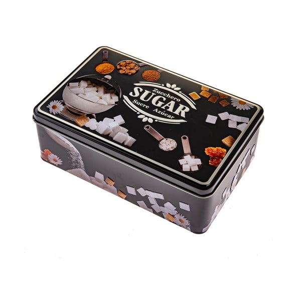 Kovová dóza na cukor Black3D – Dakls