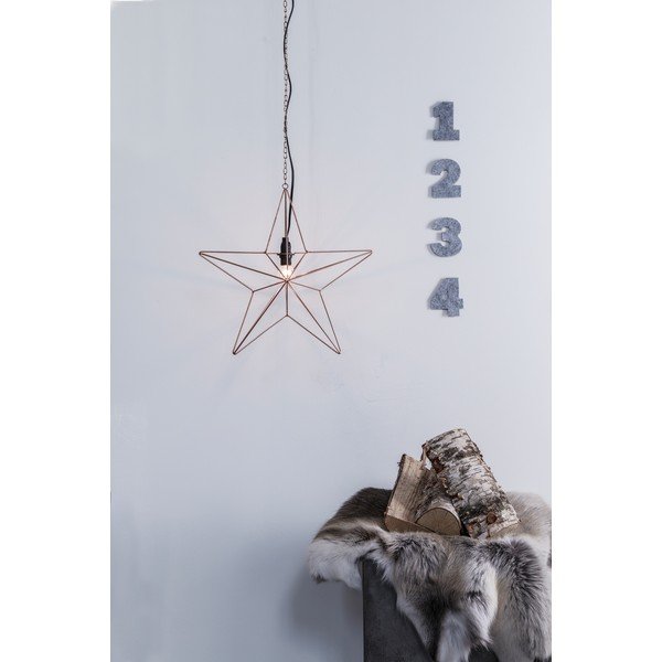 Závesná svietiaca dekorácia v medenej farbe Markslöjd Tjusa Star Copper, ø 42 cm-image-3