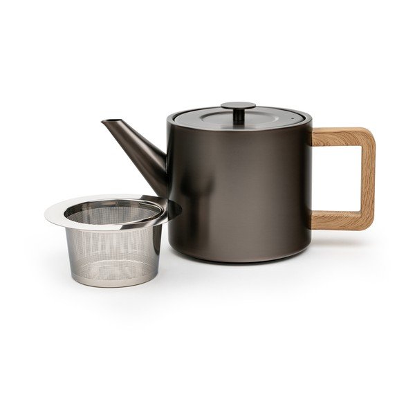 Sivá kanvica na čaj z nehrdzavejúcej ocele so sitkom 1,1 l Duet Narvik – Bredemeijer-image-2