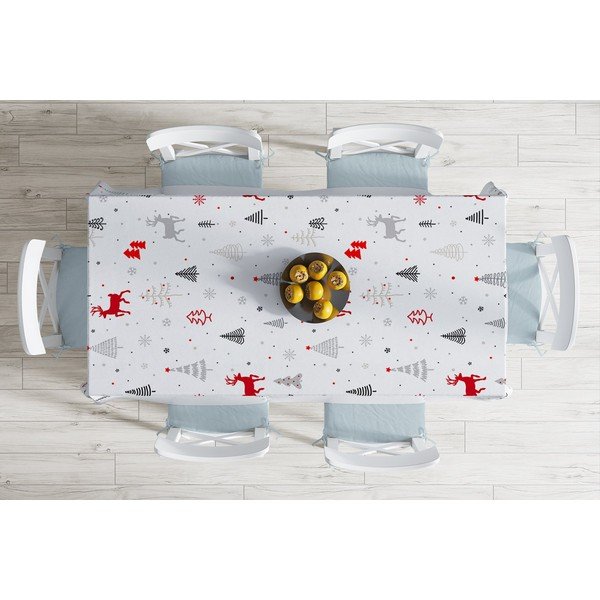 Vianočný obrus s prímesou bavlny Minimalist Cushion Covers Nordic Christmas, 140 x 180 cm-image-1