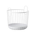Biely kovový úložný košík Zone Inu, ø 40,6 cm