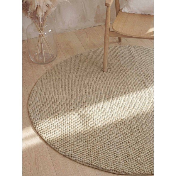 Ručne tkaný vlnený okrúhly koberec v prírodnej farbe ø 200 cm Richmond Diana – Ted Baker-image-1