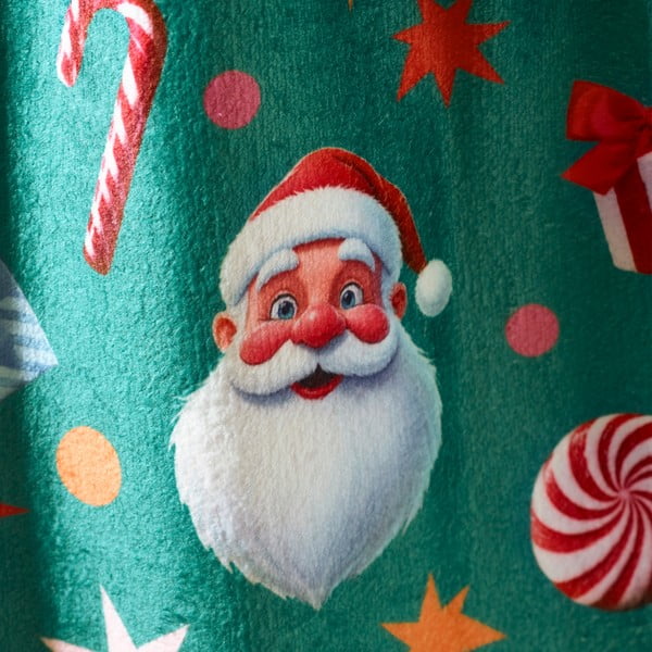 Zelená deka s vianočným motívom z mikroplyšu 130x170 cm Christmas Icons – Catherine Lansfield-image-2