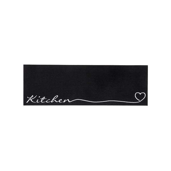 Čierny behúň Zala Living Kitchen, 50 × 150 cm