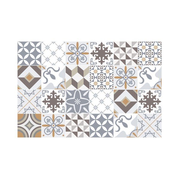 Súprava 24 samolepiek Ambiance Tiles Beige-image-1