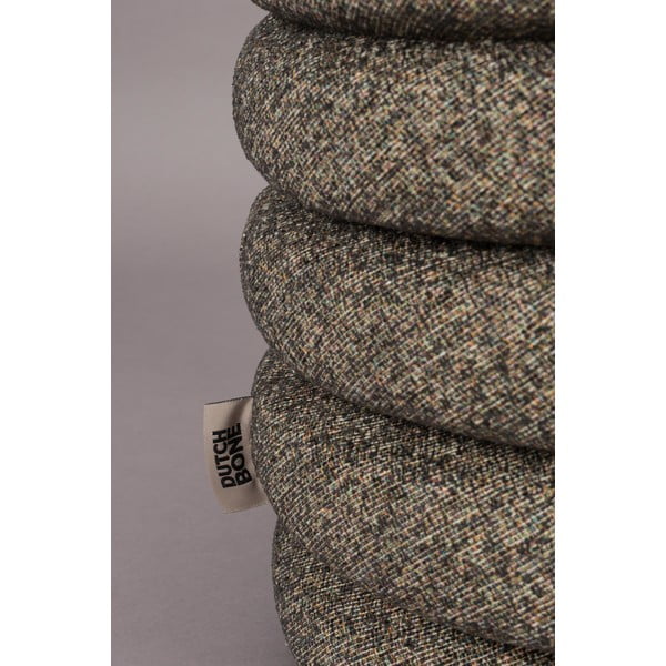 Hnedý taburet z textílie buklé Fern – Dutchbone-image-2