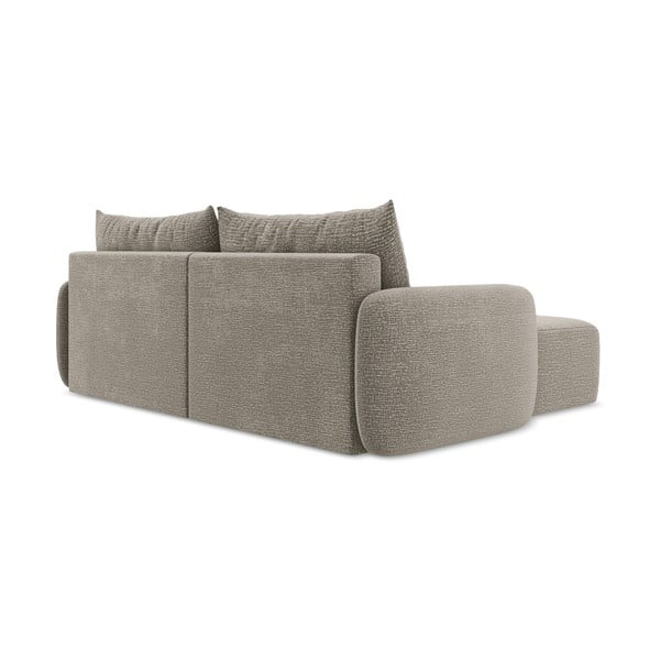 Béžová rozkladacia/s úložným priestorom rohová pohovka (ľavý roh) Kalena – Makamii-image-4