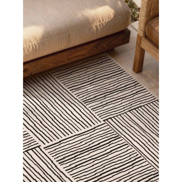 Čierny/krémovobiely vnútorný a vonkajší koberec 200x300 cm Haringey Nightingale – Ted Baker-image-2