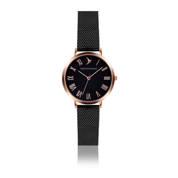 Dámske antikoro hodinky s čiernym remienkom Emily Westwood Go