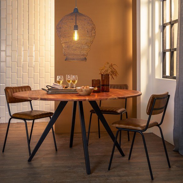Okrúhly jedálenský stôl s doskou z akácie v prírodnej farbe ø 120 cm Mimoso – Light & Living-image-1
