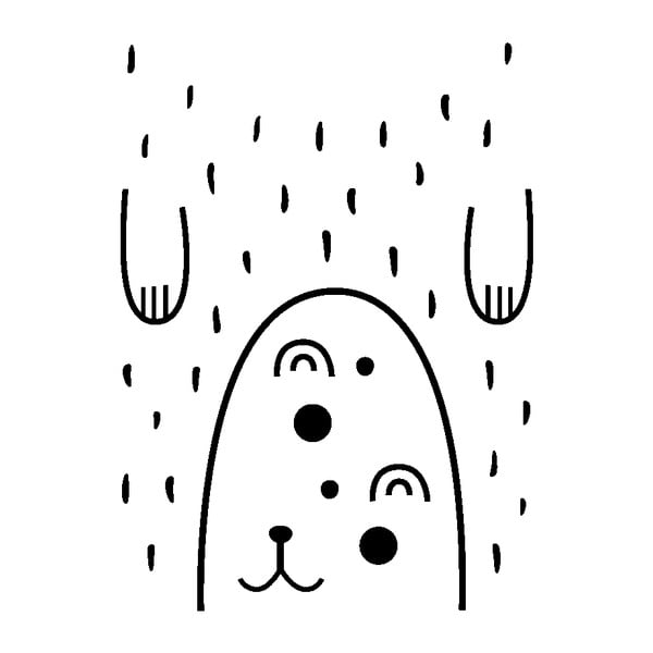 Nástenná samolepka Ambiance Happy Bear-image-1