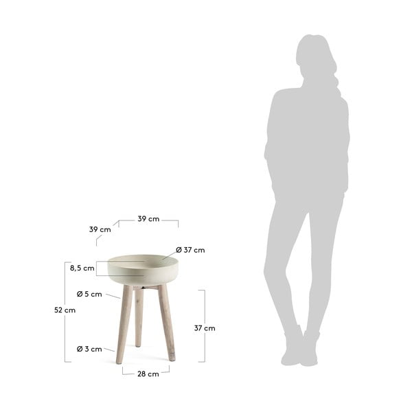 Sivý stojan na kvety La Forma Stahl, ⌀ 39 cm-image-4