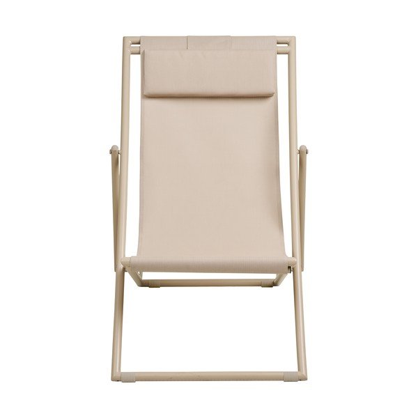 Béžové kovové záhradné ležadlo Curtis – House Nordic-image-3