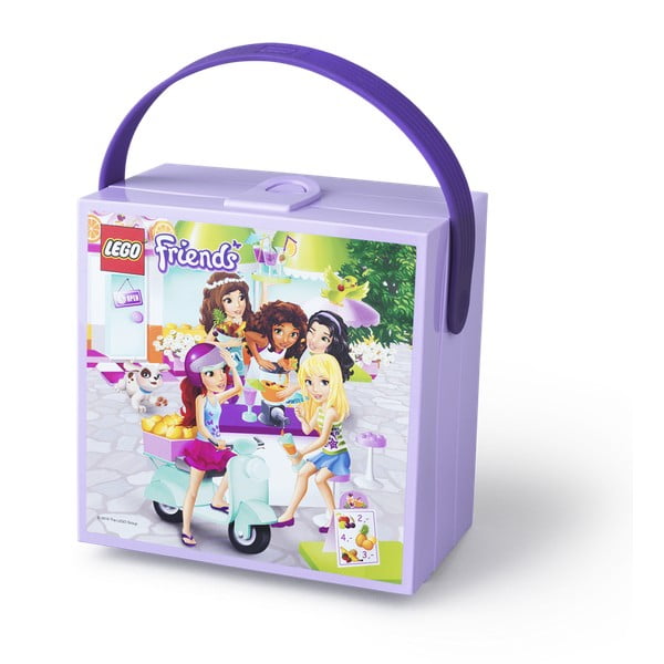 Fialový úložný box s rukoväťou LEGO® Friends
