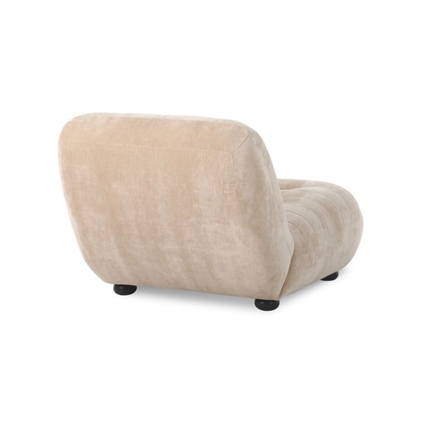 Béžové zamatové kreslo Wyatt – Dutchbone-image-3