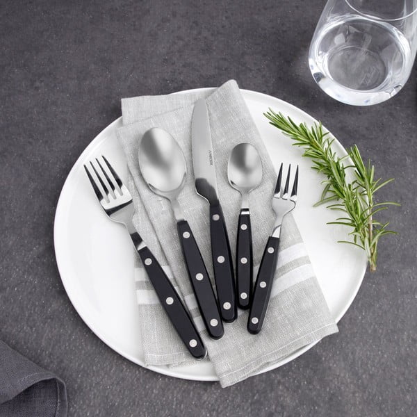 Antikoro lyžica s čiernou rukoväťou Nirosta Oslo-image-1