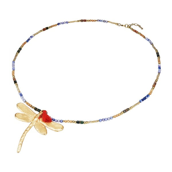 Dámsky náhrdelník v zlatej farbe Tassioni Dragonfly