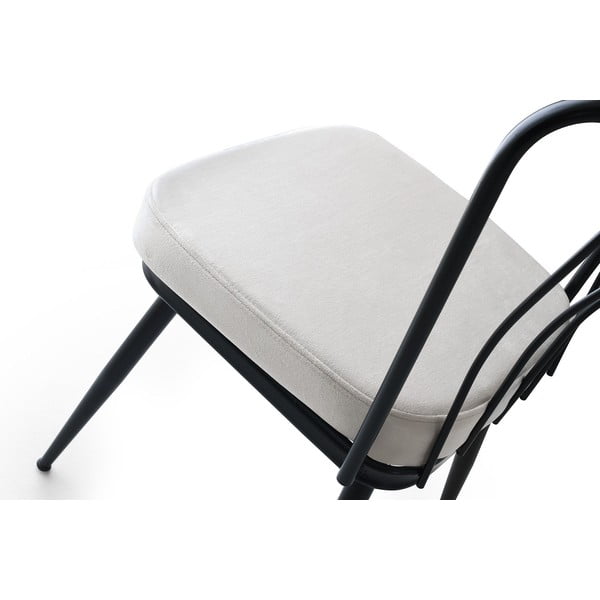 Bielo-čierne kovové jedálenské stoličky v súprave 2 ks Yildiz – Kalune Design-image-4