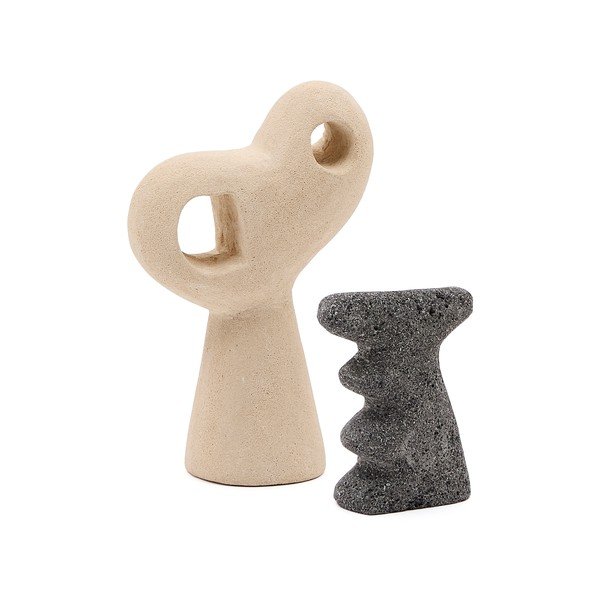 Kamenné sošky v súprave 2 ks (výška  23 cm) Arif – Kave Home