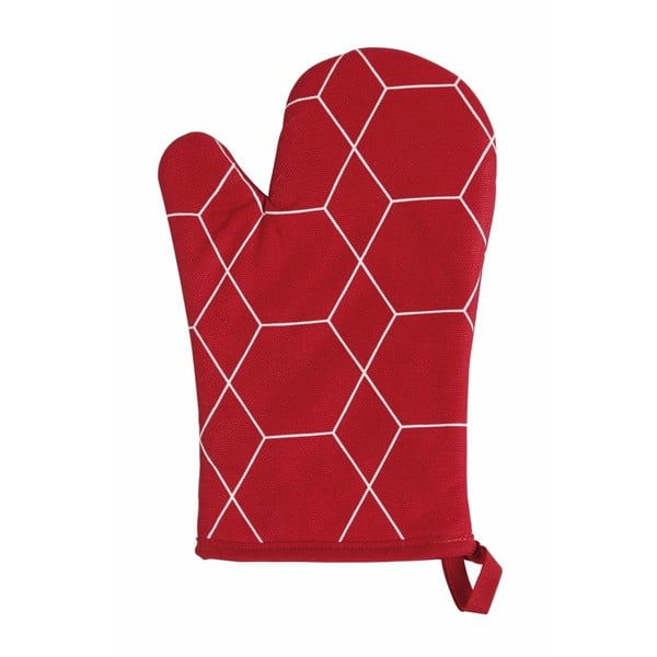 Červená kuchynská rukavica ZicZac Hexagon